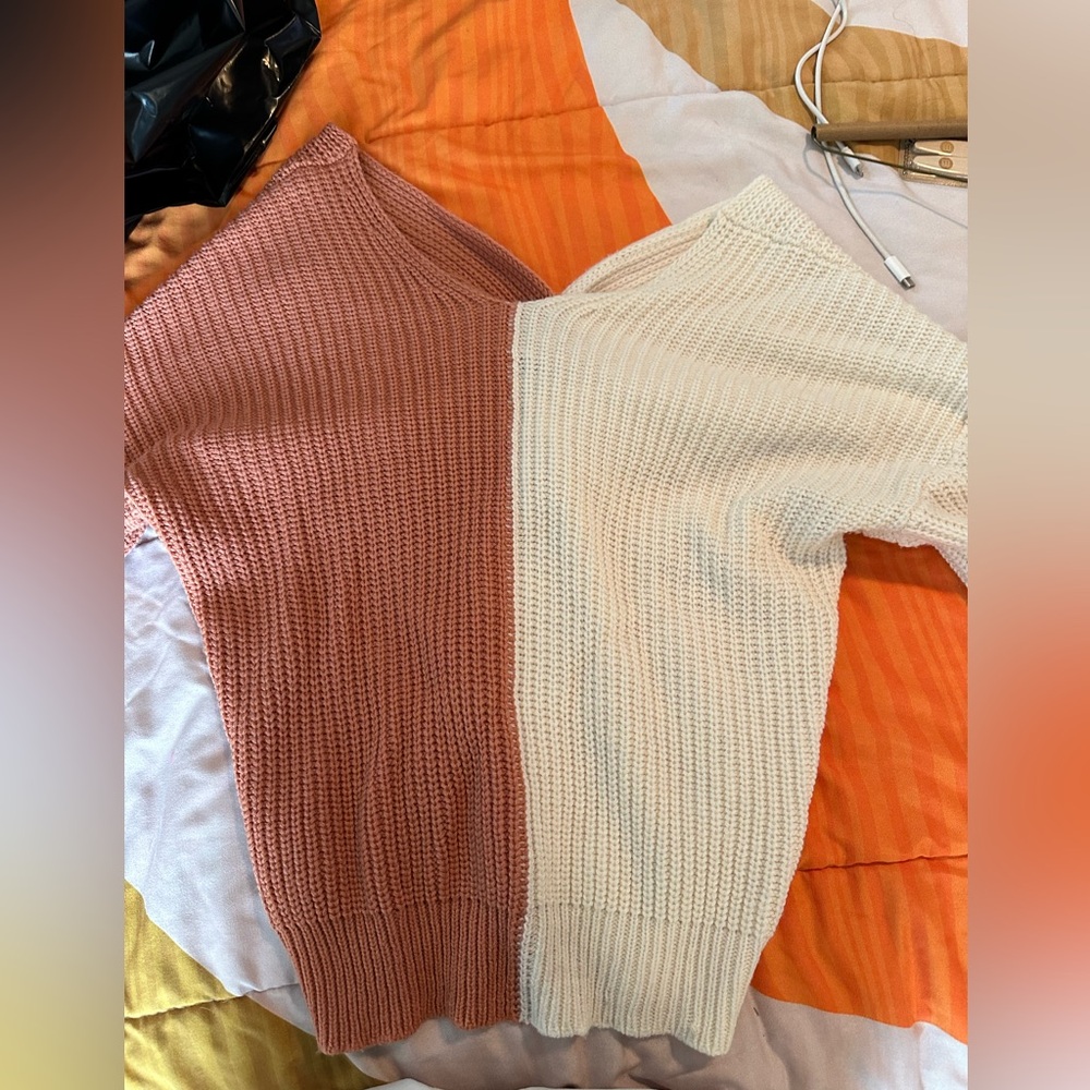 Shein Sweat shirt half and half.